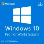 Microsoft Windows 10 Pro For Workstations License for 1 PC Quincode