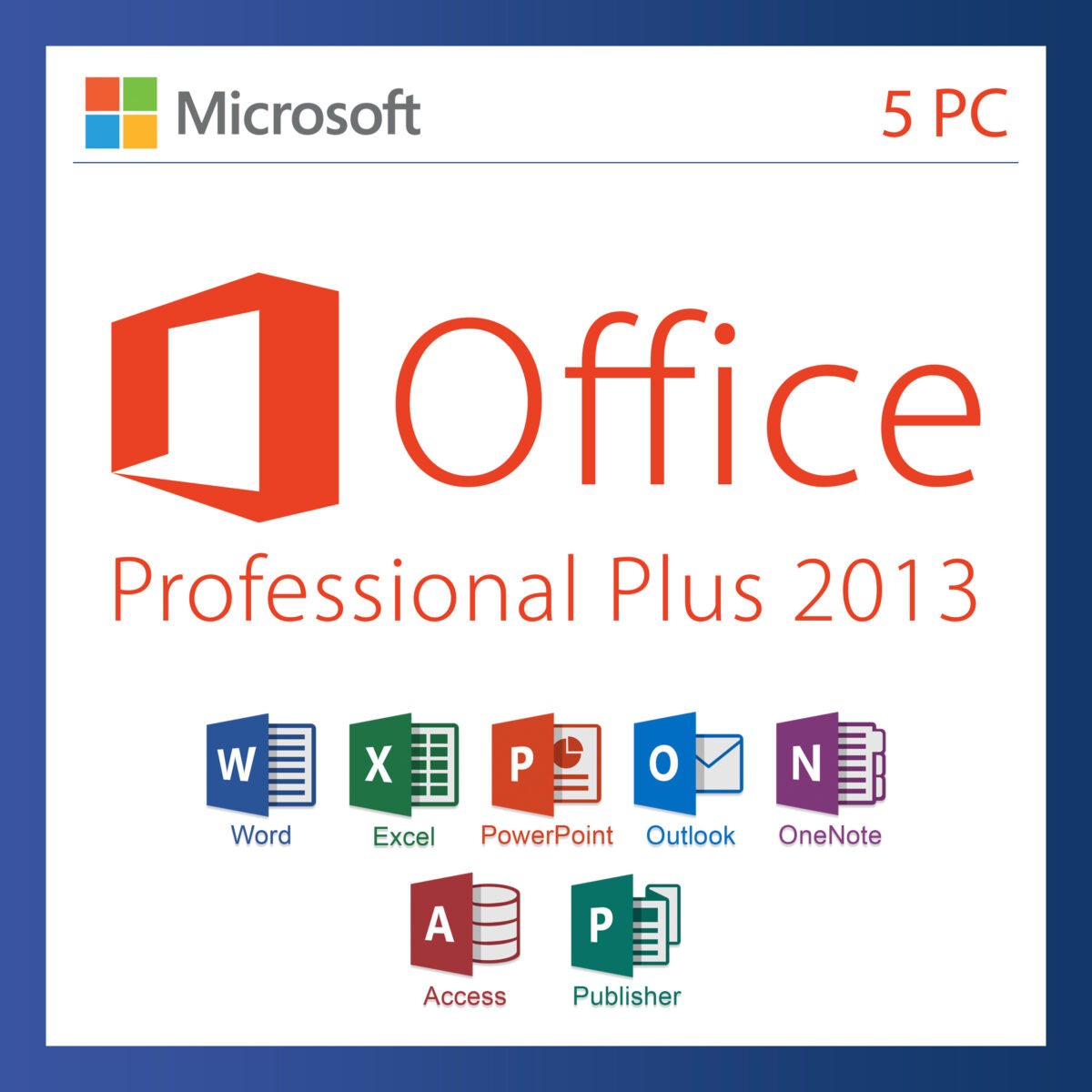 Microsoft Office 2013 professional plus for 1 PC Quincode