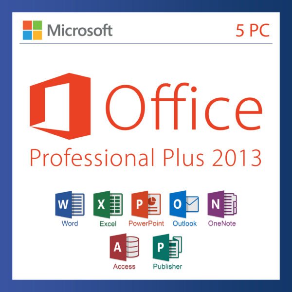 Microsoft Office 2013 professional plus for 1 PC Quincode