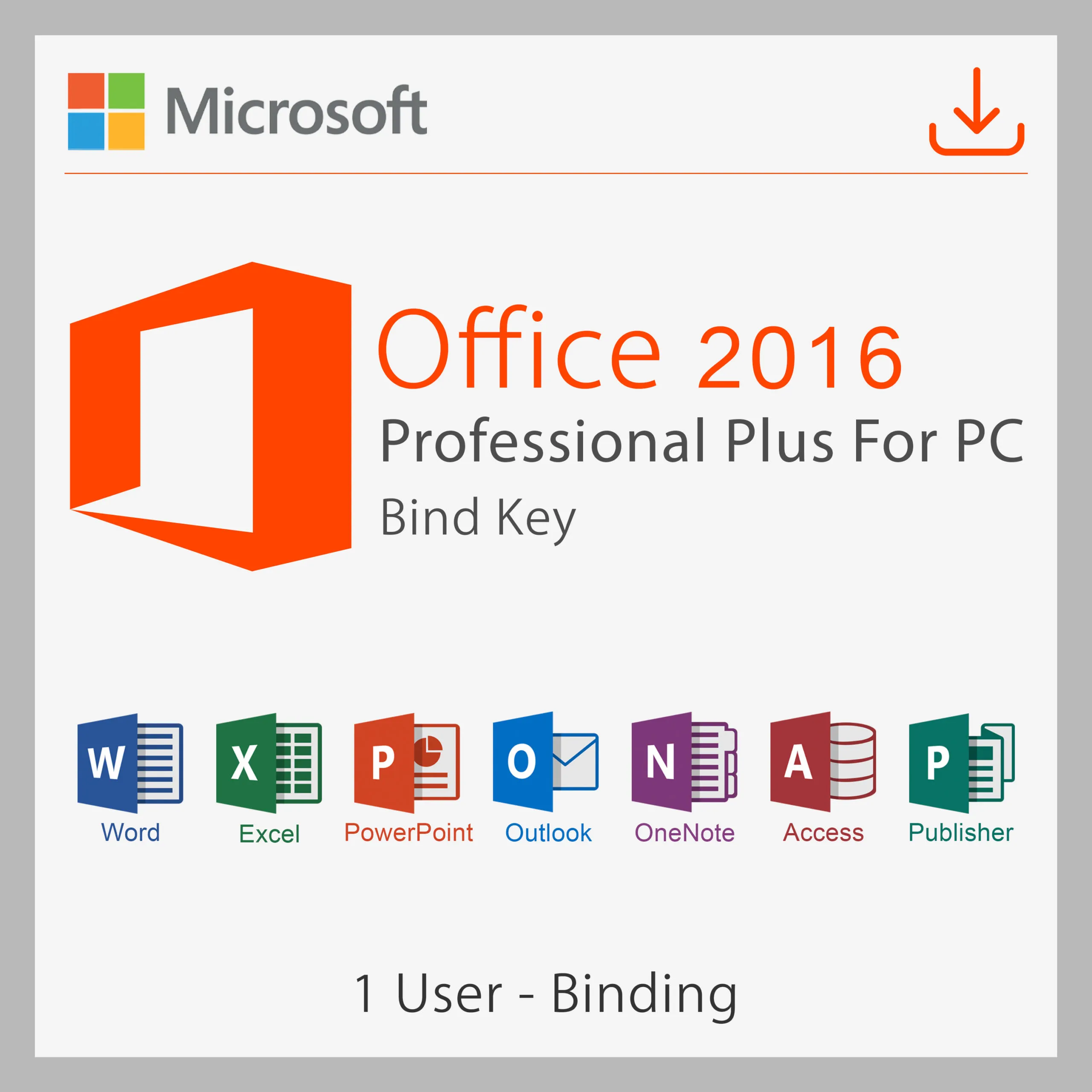 Microsoft Office 2016 Professional Plus Bind Key Quincode