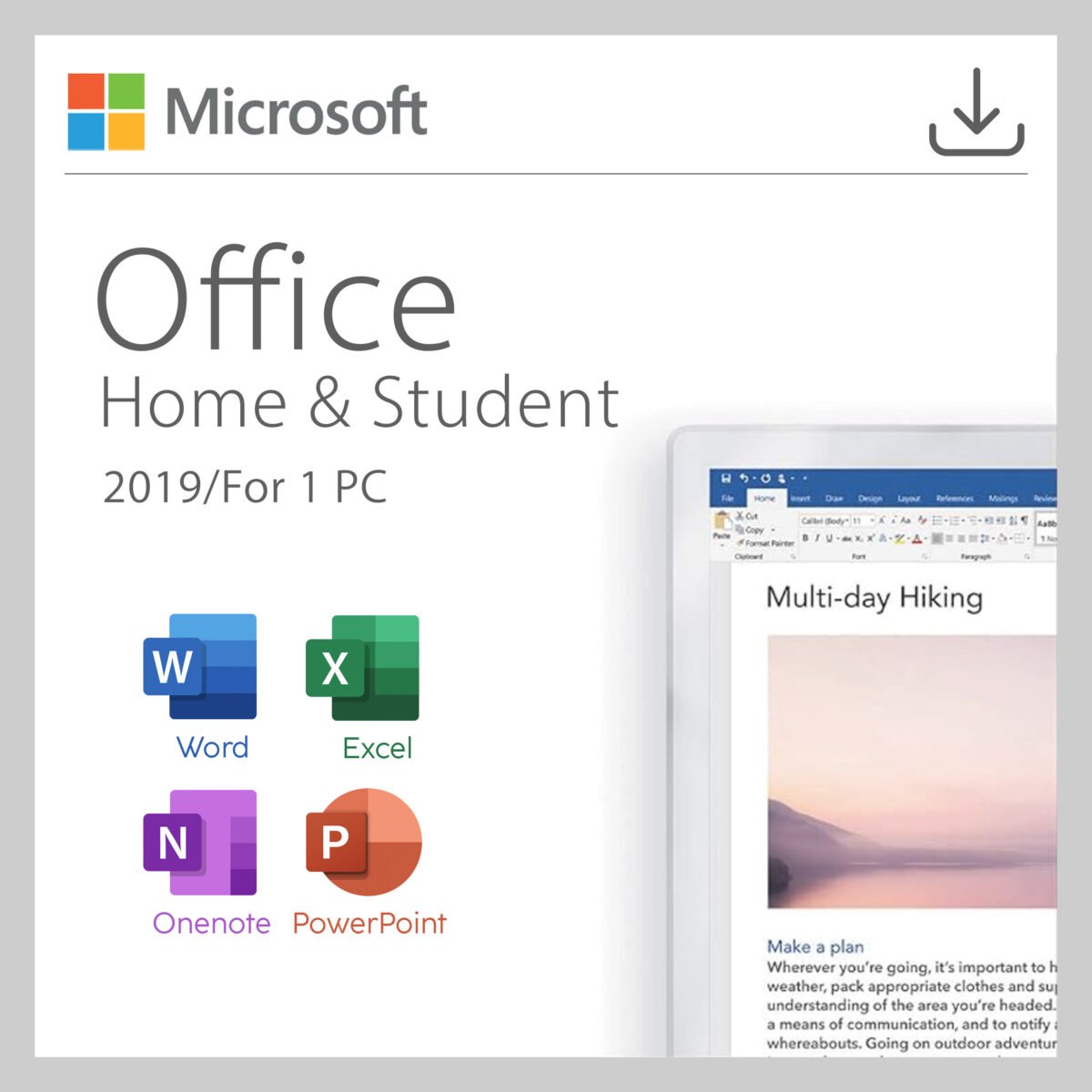 Microsoft Office 2019 Home & Student for 1 PC Quincode