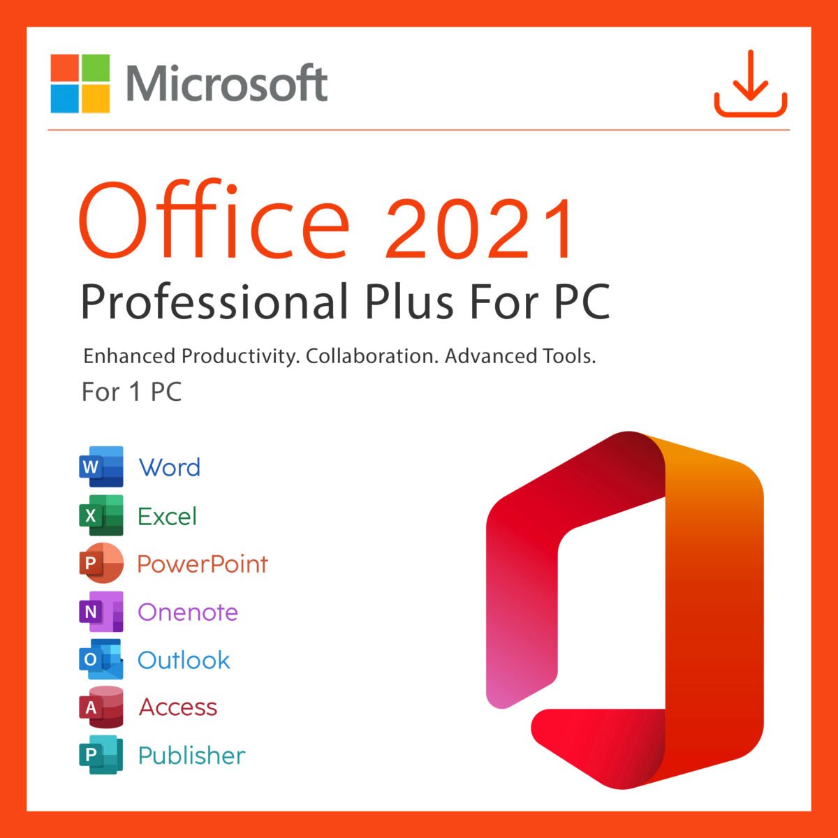 Microsoft Office 2021 Professional Plus License for 1 PC Quincode