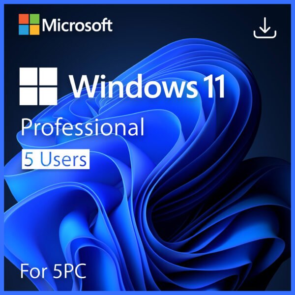 Microsoft Windows 11 Professional for 5 PC Quincode