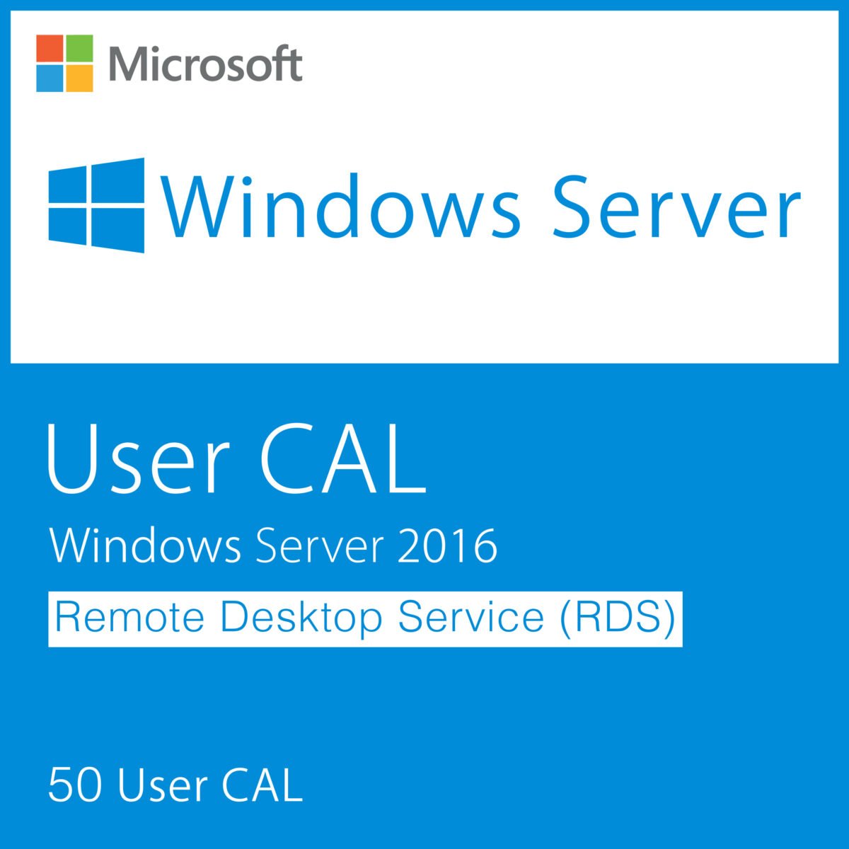 Microsoft Windows Server 2016 - Remote Desktop Services Connections (50 Users) CAL Quincode