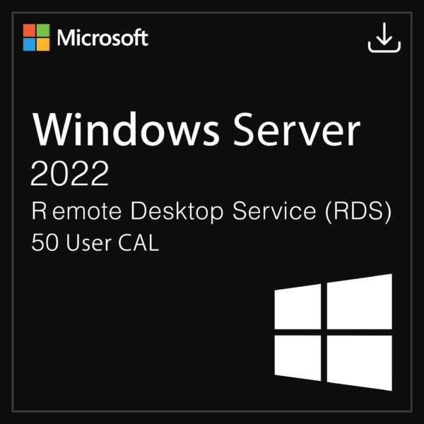 Microsoft Windows Server 2022 - Remote Desktop Services Connections (50 Users) CAL Quincode